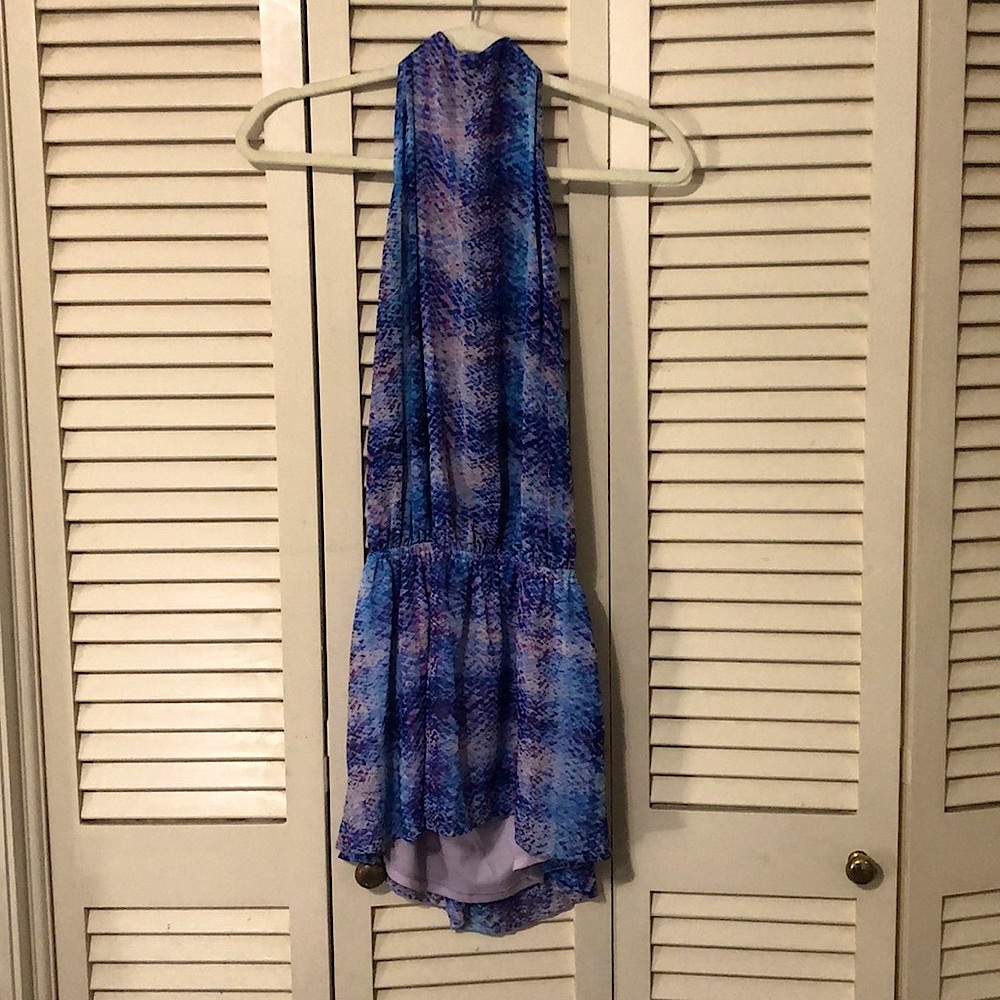 SMYM hammock halter scrunch mini dress